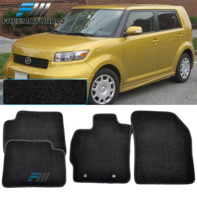 Fit 08-15 Scion xB 4Dr Black Floor Mats Carpets Nylon 4PC - Image 1 of 4