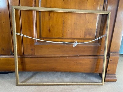 Vintage Retro Mid Century Large Frame Gold Picture Painting MCM 60s Boho Chic - Image 1 of 4