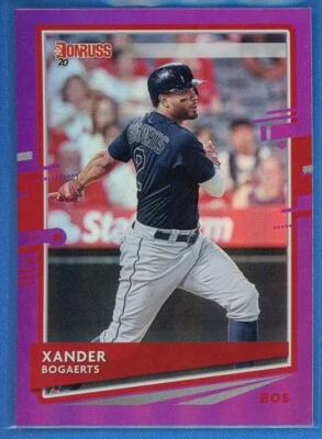 2020 Panini Donruss Holo Purple Parallel #75 Xander Bogaerts Boston Red Sox - Image 1 of 2