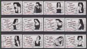France ~2011~Miss Tic~ Commemorative Booklet Stamp Set~(12)~Used~ - Picture 1 of 1