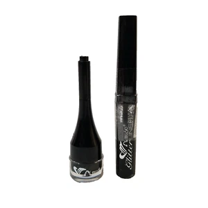 Amuse Glitter Liner Black Glitter FE-738 GL-4 & Black Gel Eyeliner NEW SEALED. - Picture 1 of 5