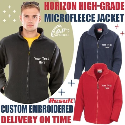 Personalised Custom Embroidered Horizon High Grade Microfleece Jacket R115A — 第 1/2 张图片