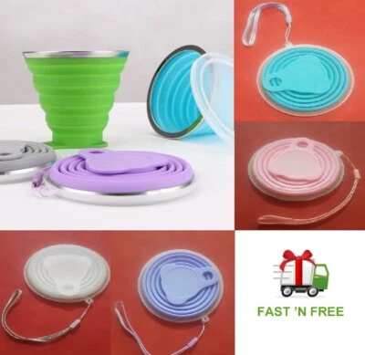 270 ml Collapsible Measuring Cups Portable Drinking Cup Silicone Measuring Tools - Image 1 of 2