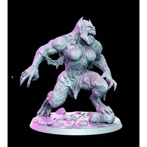 1/32 56mm 3D Print Model Kit Warrior Demon Werewolf Unpainted - Picture 1 of 1