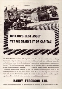 Anuncio impreso de tractores Harry Ferguson 1953 Standard Motor Co Coventry Farming - Imagen 1 de 1