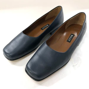 Bally 5 Damen Leder Slipper Pumps niedriger Absatz formelle elegante Schuhe blau PLS LESEN - Bild 1 von 15