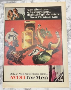 Avon For Men Vintage Print Werbung 60er Weihnachtsgeschenk Dekanter After Shave Düfte - Bild 1 von 6