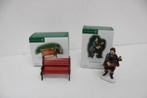 Juego de banco de parque de hierro forjado Ere & Red Department 56 Get Your Spices - Imagen 1 de 7