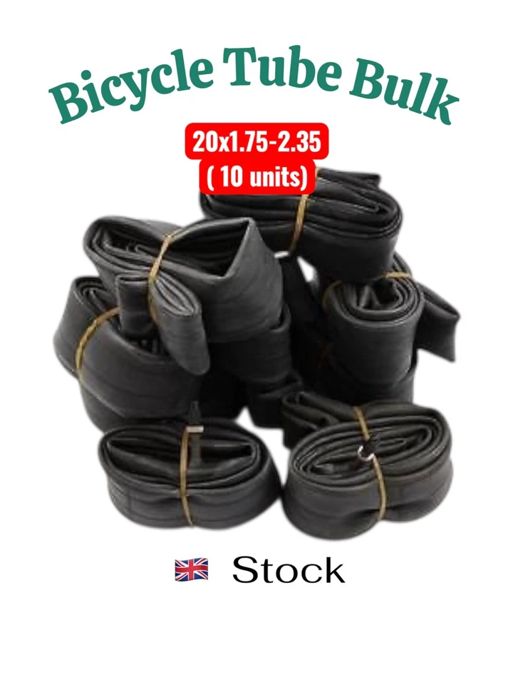 20 x 1.75-2.35 Inch Inner Tube E-bike Compact / Car Type Valve Bulk 10 Pack SAVE - Image 1 of 1