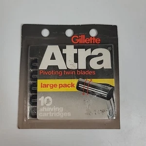 GILLETTE ATRA Refill Razor Blade Cartridges 10 Count NOS (Weathered PACKAGing) - Picture 1 of 1