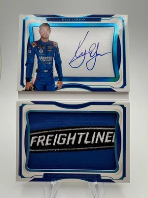 2022 National Treasures KYLE LARSON Platinum Firesuit Booklet Patch Auto 1/1 #KL - Image 1 of 3