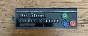 NYC Transit Museum - 161 Street Yankee Stadium Subway Sign Keychain - Picture 1 of 2