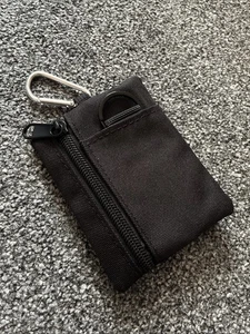 Mini Pouch Key Wallets Nylon Key Card Case Zipper Belt Bag Coin Purse Carabiner - Picture 1 of 6