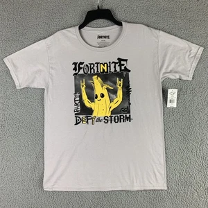 Fortnite T-Shirt Herren XL grau Baumwolle Grafik Peely Defy the Storm - Bild 1 von 7