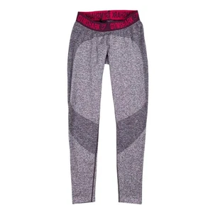 Gymshark Leggings Womens XXS Purple Seamless High Waist Stretch Slim Fit Logo - Picture 1 of 10