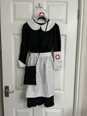 Girls Victorian Nurse Medic Fancy Dress Costume age 6-7 years  - Image 1 of 4