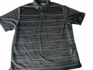 Ben Hogan Herren Performance Poloshirt Gr. XXL grau blau gestreift Kurzarm Golf - Bild 1 von 8