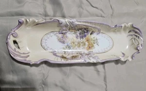 VINTAGE LAVENDEL/GOLD LIMOGES PORZELLAN KOMMODE/WASCHTISCH TABLETT FÜR SCHMUCK - Bild 1 von 16
