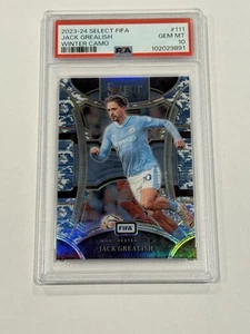 Jack Grealish 2023-24 Select FIFA Winter Camo Man City Card #111, PSA 10, /99 - Picture 1 of 2