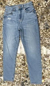 American Eagle Jeans Damen Größe 2 Blau Mom Jeans Tapered Leg Ankle Stretch - Bild 1 von 11