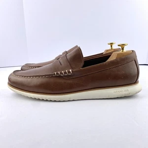 Cole Haan Shoes Mens Size 12 Brown ZEROGRAND Penny Loafer Slip On Leather C33887 - Picture 1 of 9