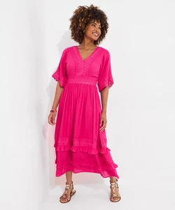 Joe Browns Women's PETITE Lace Trim Boho Maxi Dress - Picture 1 of 5