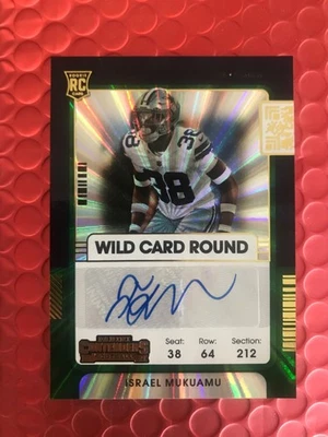 2021 Panini Contenders - Rookie Ticket Israel Mukuamu #249 Wild Card Round SSP🤑 - Image 1 of 4