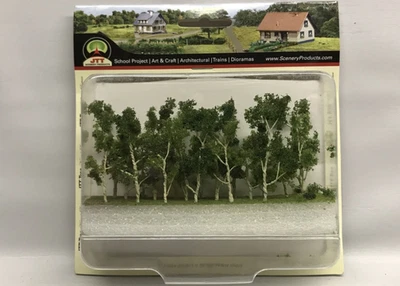 JTT SCENERY 95619 WOODS EDGE TREES - PASTEL GREEN  2" - 2 1/2"  N-SCALE  20/PK - Image 1 of 2