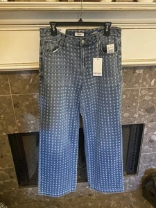 NWT $88 kensie Jeans Womens 10/30 Carla High-Rise Wide Leg Boho Color Pippa - Picture 1 of 13