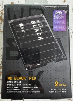 Brand New Western Digital WD_Black P10 Game Drive 130 MB/s for PS4 PS5 Xbox S X - Image 1 of 2
