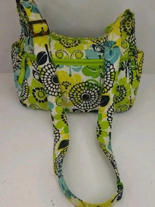 Retired Vera Bradley On The Go In Lime's Up Crossbody Shoulder Bag Purse  - Picture 1 of 24