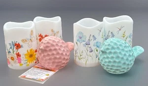 9Pc Spring Mother's Day Gift Pink Floral Blue Truck Sign Boxes LED Candles Birds - Picture 1 of 21