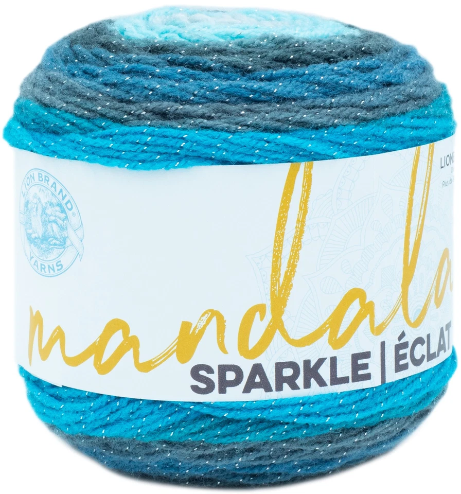 Lion Brand Mandala Sparkle Yarn-Aquarius - 3 Pack - Image 1 of 1