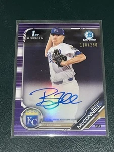 2019 Bowman Draft Chrome Brady McConnell Purple /250 Autograph - Bild 1 von 2