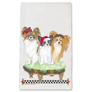 Papillon Dog Christmas Kitchen Towel Holiday Pet Gifts - Picture 1 of 1
