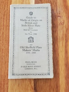 Vintage 1947 Guide to Marks of Origin on British and Irish Silver Plate VGC - Bild 1 von 7