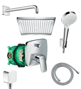 Hansgrohe Duscharmatur Unterputz Logis Regendusche Kopfbrause Armatur Set Ibox - Bild 1 von 12
