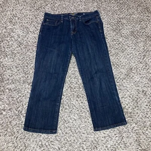 Jeans donna Lucky Brand Sweet Crop taglia 10/30 blu scuro denim - Foto 1 di 7