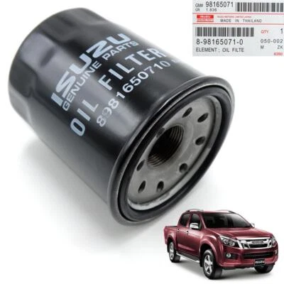 Filtro de aceite de motor negro para camioneta Isuzu D-max Dmax 2x2 4x4 2012-2018 Foto 1 de 4