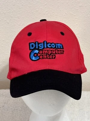 Cobra Red Black Digicom Dish Network SnapBack Cap Hat - Imagem 1 de 4