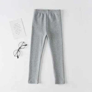 Color: Blue, Kid Size: 6 - Girls' Leggings Spring And Autumn Style 95 Cotton Fem - Picture 1 of 6