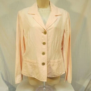 Talbot's Irish Linen Blend Pink Jacket Size 12 - Picture 1 of 3