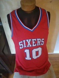 Maurice Cheeks #10 Philadelphia 76ers Red Stitched Basketball Jersey Signed - Picture 1 of 5