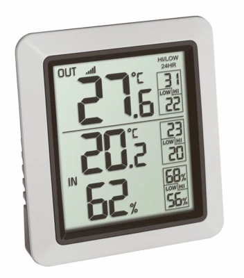 TFA 30.3065.02 Info digitales Funk Thermometer Hygrometer innen mit Außensensor  - Bild 1 von 2