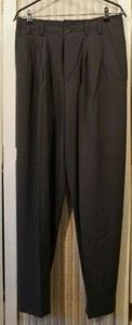 RENÉ LEZARD Men’s Charcoal Grey Dress Trousers 32W 30L Pleat Front Cuffed Pants - Picture 1 of 3