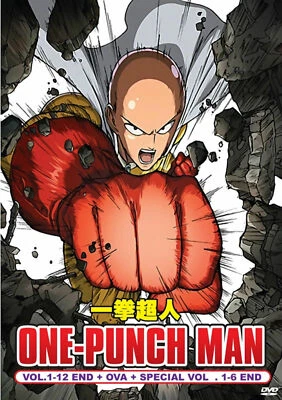 One Punch Man Wanpanman Vol 1-12 + OVA + Special Vol 1-6 Anime Serie DVD - Bild 1 von 2