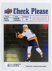 2022-23 UD Allure Hockey Check Please Insert Tanner Jeannot