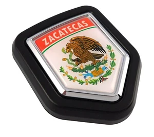 Zacatecas Mexico flag car truck black Shield Grill Badge grille mount emblem - Foto 1 di 12