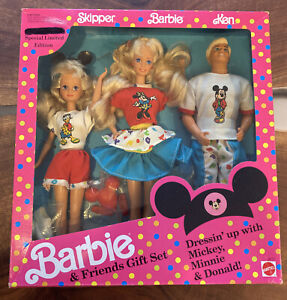 Barbie Friends Gift Set Dressin' Up Mickey Minnie Donald Toys R Us Limited 1991
