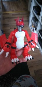 Figurine Digimon Transformers Bandai 2001 - Growlmon à WarGrowlmon, Bon état
